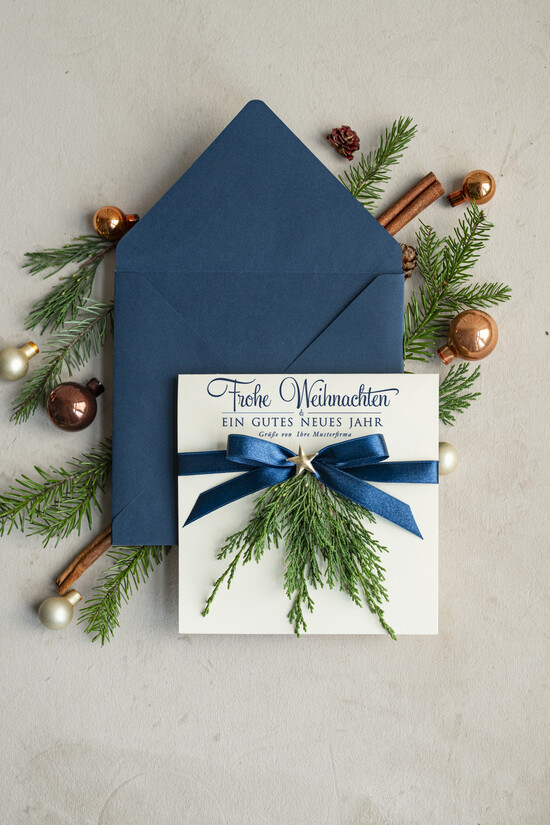 cartes éco Cartes de Noël pour entreprises, Carte de Noël exclusive et durable pour partenaires commerciaux avec logo & texte personnalisé, carte de Noël d'entreprise, Noël professionnel 07/eco/Wkten