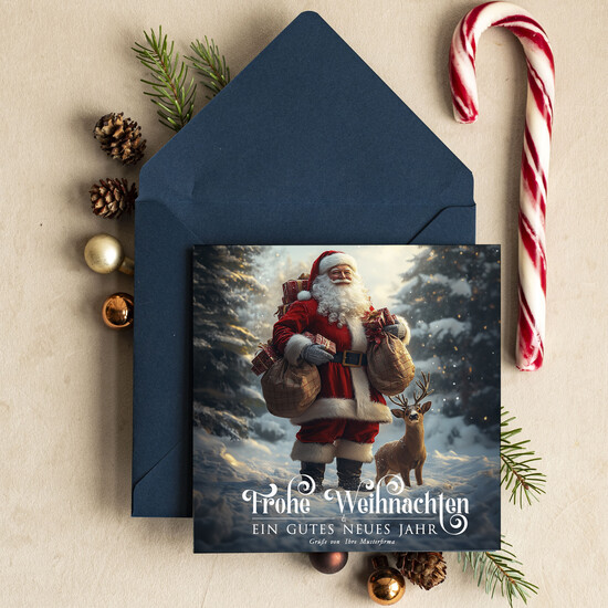 cartes moderne Cartes de Noël modernes pour entreprises, Carte de Noël d'entreprise élégante, Cartes de Noël exclusives pour partenaires commerciaux, 08/Mdr/Wkten