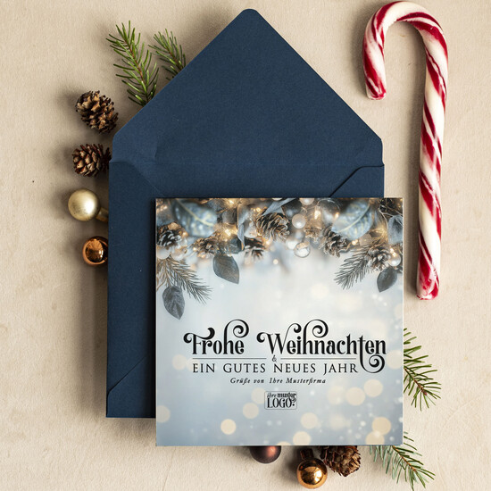 cartes moderne Cartes de Noël modernes pour entreprises, Carte de Noël d'entreprise élégante, Cartes de Noël exclusives pour partenaires commerciaux, 05/Mdr/Wkten
