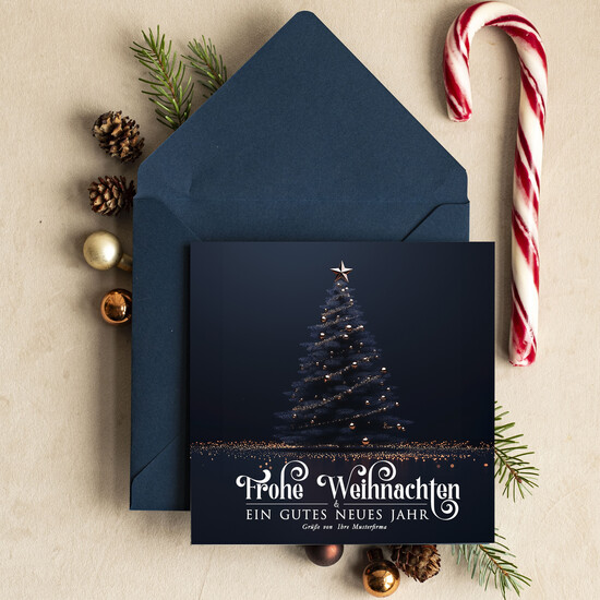 cartes moderne Cartes de Noël modernes pour entreprises, Carte de Noël d'entreprise élégante, Cartes de Noël exclusives pour partenaires commerciaux, 03/Mdr/Wkten