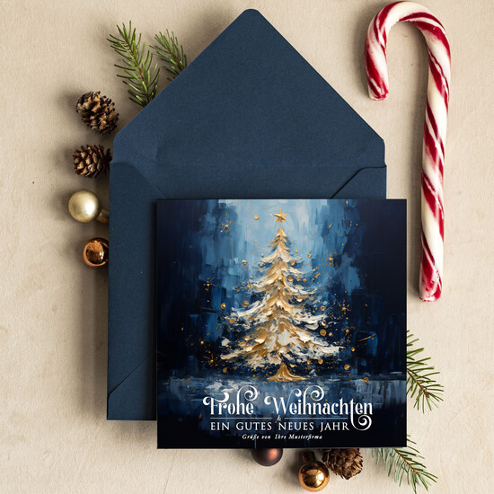 cartes moderne Cartes de Noël modernes pour entreprises, Carte de Noël d'entreprise élégante, Cartes de Noël exclusives pour partenaires commerciaux, 04/Mdr/Wkten