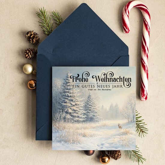 cartes moderne Cartes de Noël modernes pour entreprises, Carte de Noël d'entreprise élégante, Cartes de Noël exclusives pour partenaires commerciaux, 15/Mdr/Wkten