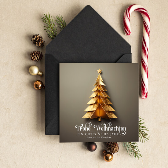 cartes moderne Cartes de Noël modernes pour entreprises, Carte de Noël d'entreprise élégante, Cartes de Noël exclusives pour partenaires commerciaux, 01/Mdr/Wkten