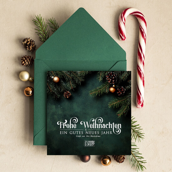 cartes moderne Cartes de Noël modernes pour entreprises, Carte de Noël d'entreprise élégante, Cartes de Noël exclusives pour partenaires commerciaux, 11/Mdr/Wkten