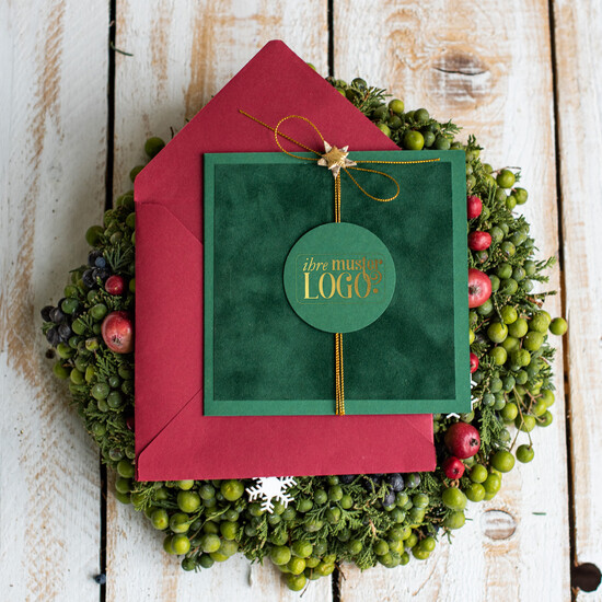 cartes ruban satin doré Cartes de Noël avec dorure à chaud, Cartes de Noël exclusives avec rubans, Cartes de Noël d'entreprise élégantes, Cartes de Noël avec rubans, Cartes de Noël personnalisées pour entreprises 17/stgold/Wkten