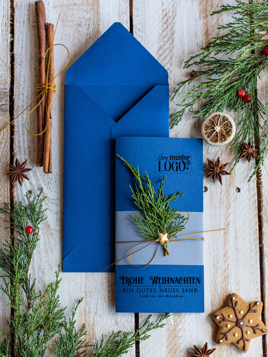 cartes éco Cartes de Noël pour entreprises, Carte de Noël exclusive et durable pour partenaires commerciaux avec logo et texte personnalisé, carte de Noël d'entreprise, Noël professionnel