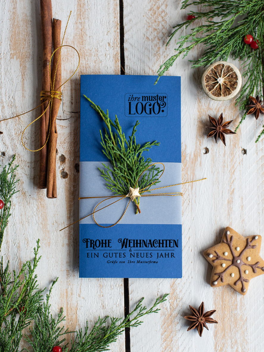 cartes éco Cartes de Noël pour entreprises, Carte de Noël exclusive et durable pour partenaires commerciaux avec logo et texte personnalisé, carte de Noël d'entreprise, Noël professionnel