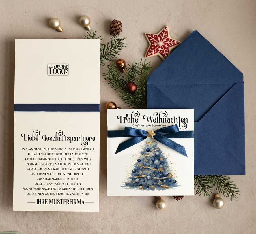 cartes ruban satin Cartes de Noël avec nœud – cartes de Noël exclusives & décoratives avec ruban satin pour entreprises et partenaires commerciaux
