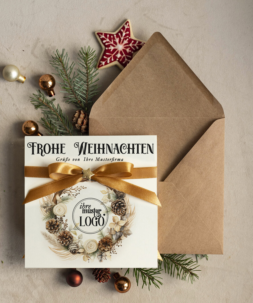 cartes ruban satin Cartes de Noël avec nœud – cartes de Noël exclusives et décoratives avec ruban satin pour entreprises et partenaires commerciaux