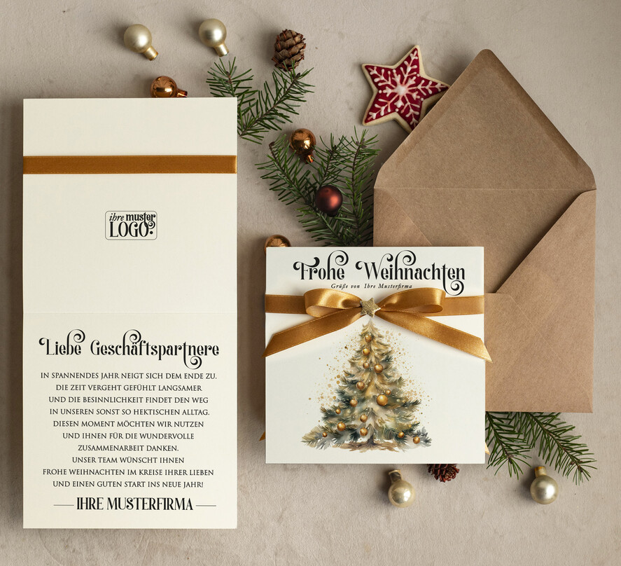 cartes ruban satin Cartes de Noël avec nœud – cartes de Noël exclusives & décoratives avec ruban satin pour entreprises et partenaires commerciaux