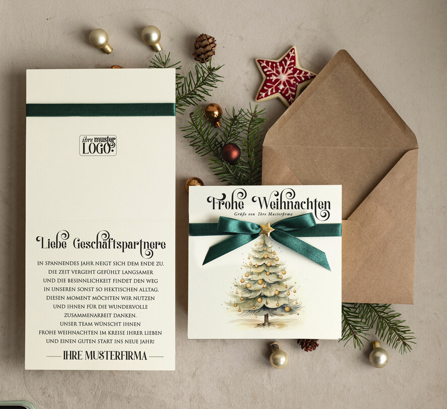 cartes ruban satin Cartes de Noël avec nœud – cartes de Noël exclusives et décoratives avec ruban satin pour entreprises et partenaires commerciaux