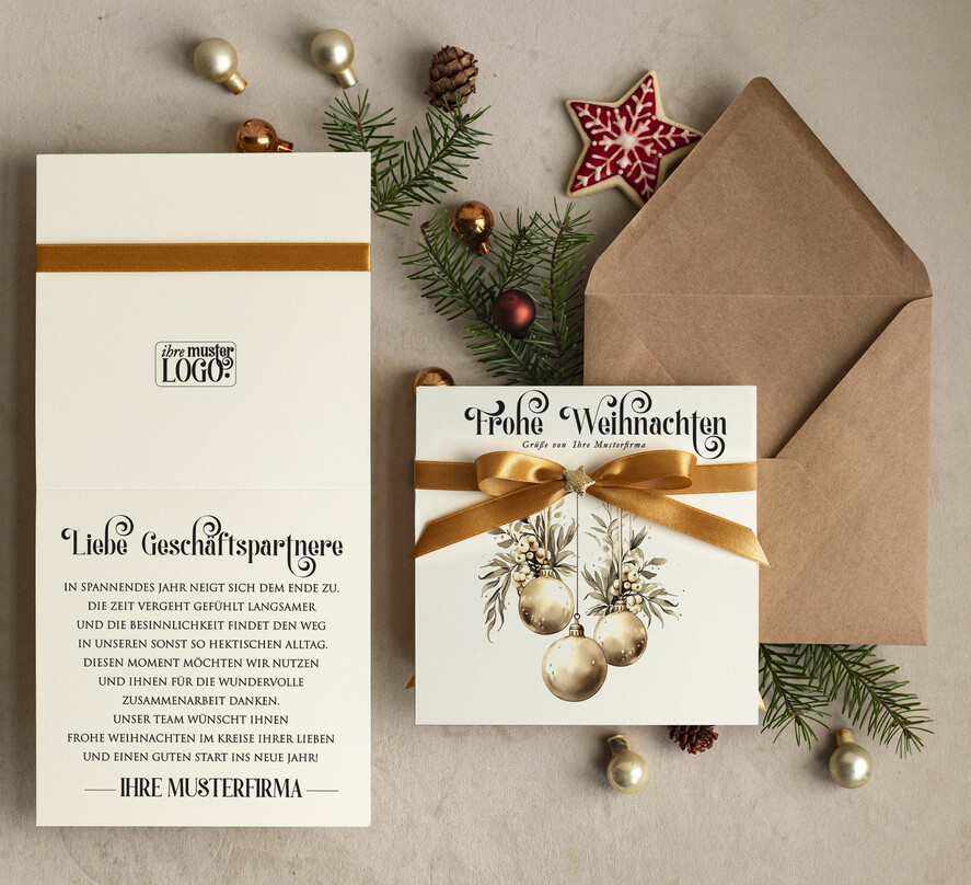 cartes ruban satin Cartes de Noël avec nœud – cartes de Noël exclusives et décoratives avec ruban satin pour entreprises et partenaires commerciaux