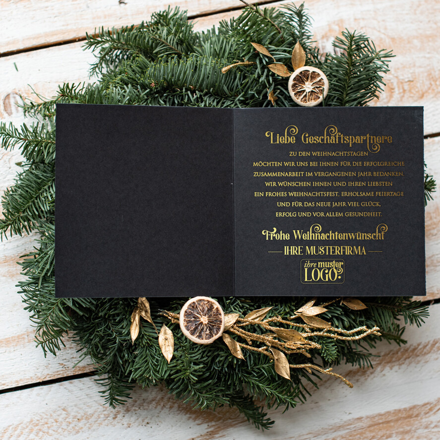 cartes ruban satin doré Cartes de Noël avec dorure à chaud, Cartes de Noël exclusives avec nœuds, Cartes de Noël d'entreprise élégantes, Cartes de Noël avec rubans, Cartes de Noël personnalisées pour entreprises