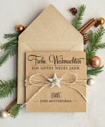 cartes éco Cartes de Noël d'entreprise, Carte de Noël exclusive et durable pour partenaires commerciaux avec logo & texte personnalisé, carte de Noël professionnelle, Noël professionnel2