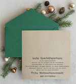 cartes éco Cartes de Noël pour entreprises, Carte de Noël exclusive et durable pour partenaires commerciaux avec logo et texte personnalisé, carte de Noël d'entreprise, Noël professionnel2