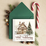 cartes rétro Cartes de Noël rétro pour partenaires commerciaux avec logo Cartes de Noël pour partenaires commerciaux, carte de Noël d'entreprise avec enveloppe, cartes de Noël avec logo d'entreprise et texte2