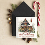 cartes rétro Cartes de Noël rétro pour partenaires commerciaux avec logo, Cartes de Noël pour partenaires commerciaux, Carte de Noël d'entreprise avec enveloppe, Cartes de Noël avec logo d'entreprise et texte2
