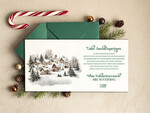cartes rétro Cartes de Noël rétro pour partenaires commerciaux avec logo, Cartes de Noël pour partenaires commerciaux, Carte de Noël d'entreprise avec enveloppe, Cartes de Noël avec logo d'entreprise et texte2