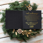 cartes doré Carte de Noël exclusive avec dorure à chaud pour partenaires commerciaux, Cartes de Noël avec dorure à chaud, Cartes de Noël exclusives pour partenaires commerciaux, Carte de Noël d'entreprise élégante, Cartes de Noël avec logo3