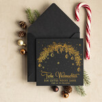 cartes doré Carte de Noël exclusive avec dorure à chaud pour partenaires commerciaux Cartes de Noël avec dorure à chaud, cartes de Noël exclusives pour partenaires commerciaux, carte de Noël d'entreprise élégante, cartes de Noël avec logo2