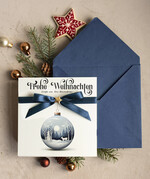 cartes ruban satin Cartes de Noël avec nœud – cartes de Noël exclusives & décoratives avec ruban satin pour entreprises et partenaires commerciaux2