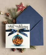 cartes ruban satin Cartes de Noël avec nœud – cartes de Noël exclusives & décoratives avec ruban satin pour entreprises et partenaires commerciaux2