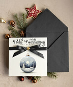 cartes ruban satin Cartes de Noël avec nœud – cartes de Noël exclusives & décoratives avec ruban satin pour entreprises et partenaires commerciaux2