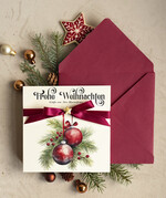 cartes ruban satin Cartes de Noël avec nœud – cartes de Noël exclusives & décoratives avec ruban satin pour entreprises et partenaires commerciaux2