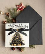 cartes ruban satin Cartes de Noël avec nœud – cartes de Noël exclusives & décoratives avec ruban satin pour entreprises et partenaires commerciaux2
