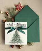 cartes ruban satin Cartes de Noël avec nœud – cartes de Noël exclusives et décoratives avec ruban satin pour entreprises et partenaires commerciaux2