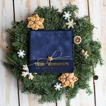 cartes ruban satin doré Cartes de Noël avec dorure à chaud, Cartes de Noël exclusives avec nœuds, Cartes de Noël d'entreprise élégantes, Cartes de Noël avec rubans, Cartes de Noël personnalisées pour entreprises3