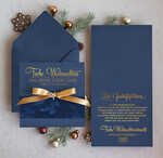 cartes ruban satin doré Cartes de Noël avec dorure à chaud, Cartes de Noël exclusives avec ruban, Carte de Noël d'entreprise raffinée, Cartes de Noël avec ruban satin, Cartes de Noël personnalisées pour entreprises2