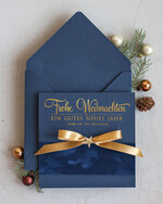 cartes ruban satin doré Cartes de Noël avec dorure à chaud, Cartes de Noël exclusives avec ruban, Carte de Noël d'entreprise raffinée, Cartes de Noël avec ruban satin, Cartes de Noël personnalisées pour entreprises2