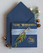 cartes ruban satin doré Cartes de Noël avec dorure à chaud, Cartes de Noël exclusives avec ruban, Carte de Noël d'entreprise raffinée, Cartes de Noël avec ruban satin, Cartes de Noël personnalisées pour entreprises2