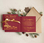 cartes ruban satin doré Cartes de Noël avec dorure à chaud, Cartes de Noël exclusives avec ruban, Carte de Noël d'entreprise raffinée, Cartes de Noël avec ruban satin, Cartes de Noël personnalisées pour entreprises1