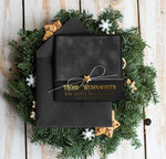 cartes ruban satin doré Cartes de Noël avec dorure à chaud, Cartes de Noël exclusives avec nœuds, Cartes de Noël d'entreprise élégantes, Cartes de Noël avec rubans, Cartes de Noël personnalisées pour entreprises3